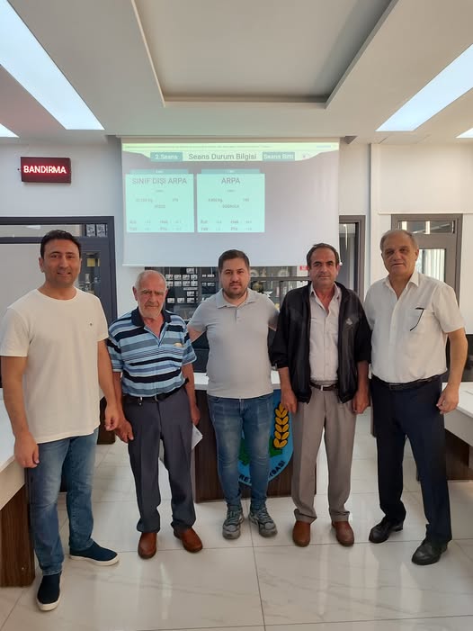 2025 yılı hasat sezonun ilk mahsulü arpa borsa elektronik satış salonunda satıldı