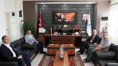 Bandırmaspor onursal  Başkanı Onur Göçmez, Onyedi Eylül Üniversitesi Rektörü Prof.