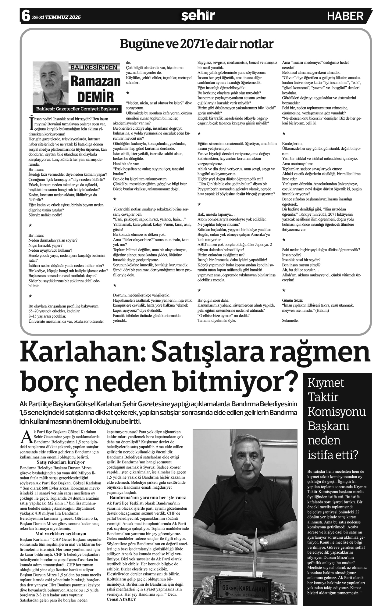 Bandırma Şehir 630. Sayı 6