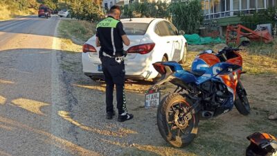 Erdek’te yaşanan trafik kazası ucuz atlatıldı. 41 ANL 826 plakalı