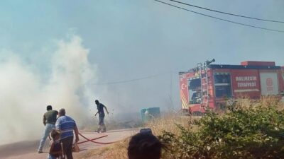 Tüm yurtta yaşanan orman yangınları sürerken 100. Yıl Mahallesindeki çıkan