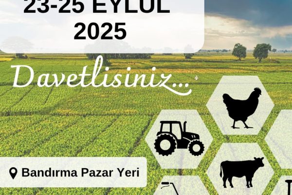 Bandırma Tarım, Hayvancılık ve Ekipmanları Fuarı 23 Eylülde açılıyor