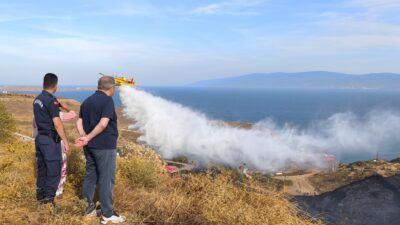 Erdek Karşıyaka Mahallesinde çıkan otluk yangını kısa sürede büyümeden söndürüldü. Karşıyaka