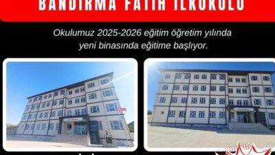 Son yıllarda Bandırma’da yaşanan okulların yenilenmesi çalışmalarında yeni bir okul
