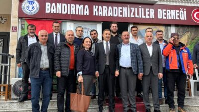 Balıkesir Büyükşehir Belediye Başkanı Ahmet Akın, Bandırma Karadenizliler Derneği’ne ziyarette