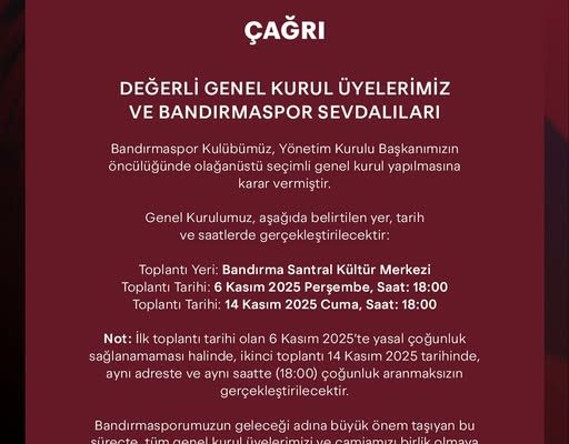 Bandırmaspor’da deprem