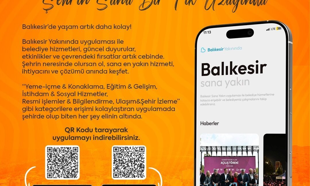 Balıkesir Büyükşehir Belediyesi vatandaşların belediye hizmetlerinden hızlı ve kolay bir