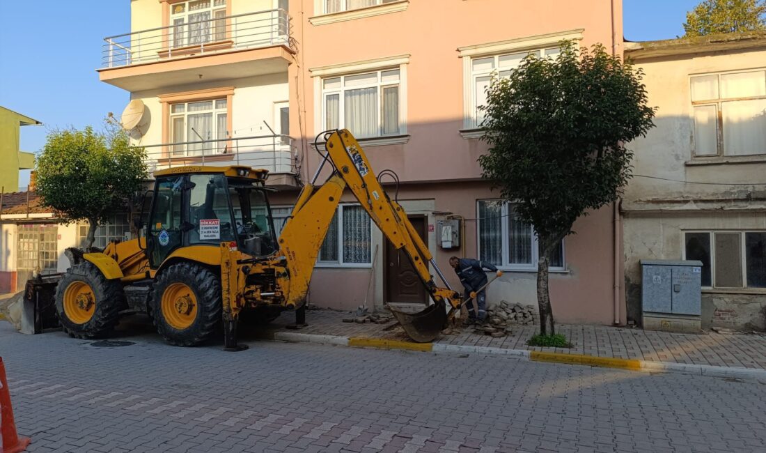 Gönen Belediyesine  bağlı ekipler, ilçenin farklı noktalarında çalışmalarına devam ediyor.