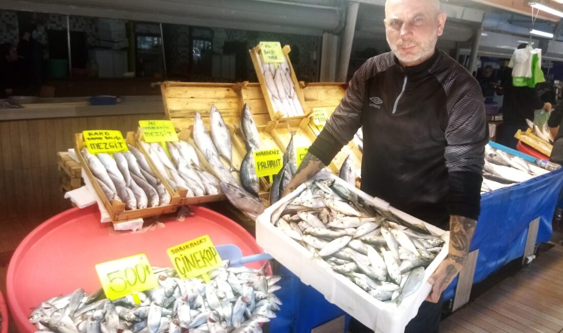 Son günlerde etkili olan Lodos balık tezgahlarını ısıttı. Bandırma Balık