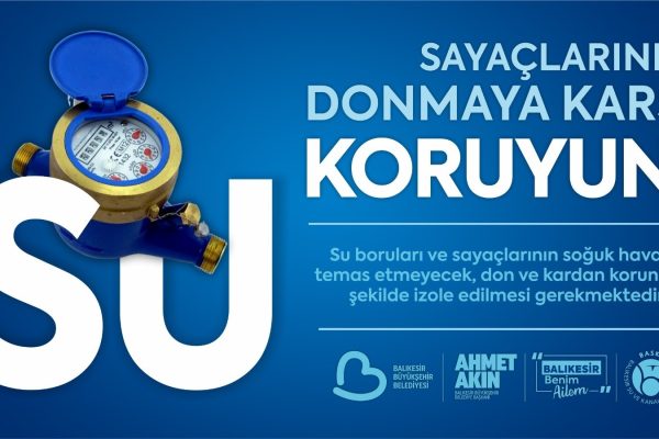 BASKİ, su sayaçlarının donma riskine karşı aboneleri uyardı