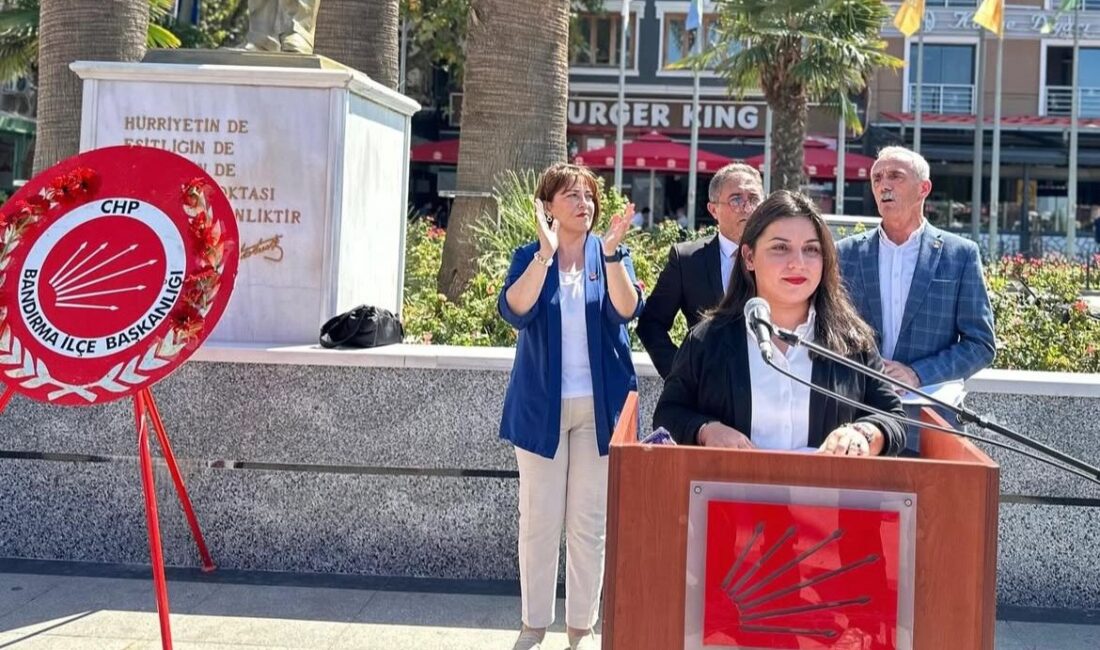 CHP Bandırma İlçe Gençlik Kolları Başkanı Cemile Çetinkaya yaptığı açıklamada Bandırma