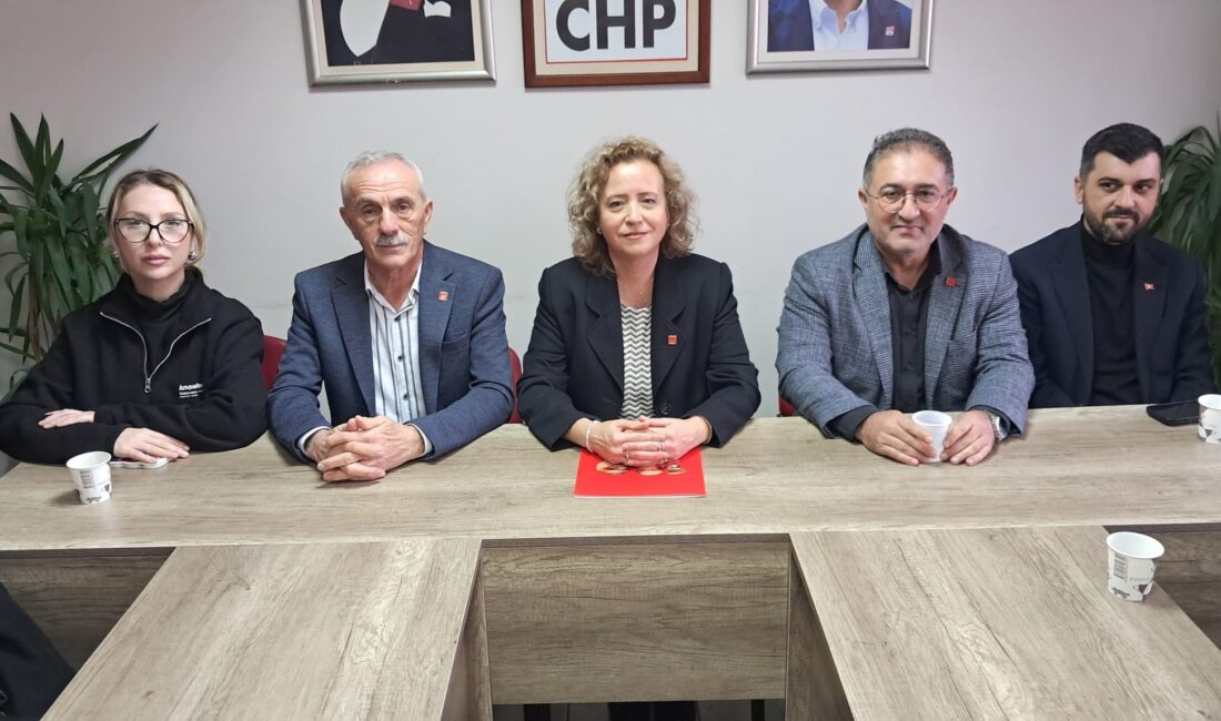 CHP İlçe Başkan Yardımcısı Ayça Keskinler ilçe binasında düzenlediği  basın