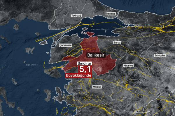 Sındırgı 5,1 büyüklükteki depremle sarsıldı