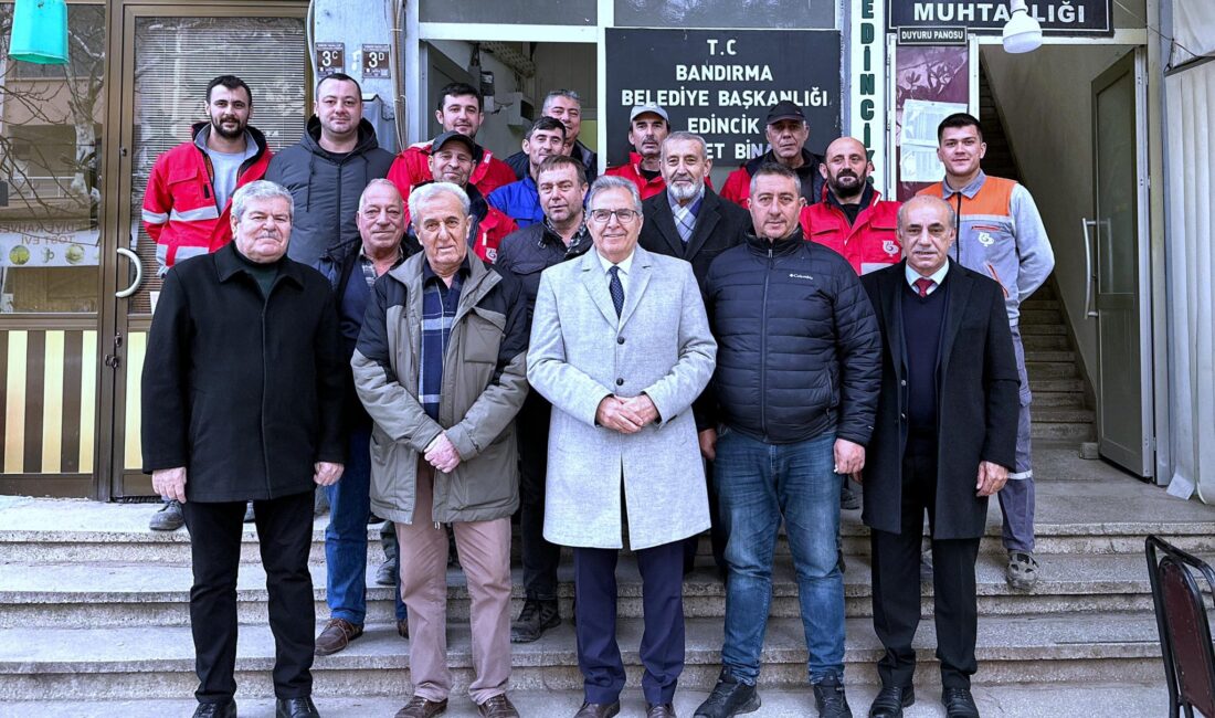 Bandırma Belediye Başkanı Dursun Mirza Edincik’te incelemelerde bulundu. Edincik Muhtarı