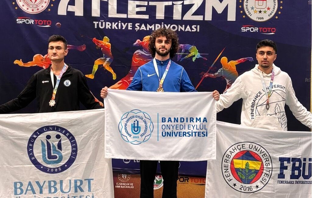 Türkiye Üniversite Sporları Federasyonu (TÜSF) Türkiye Salon Atletizm Şampiyonası’nda Bandırma