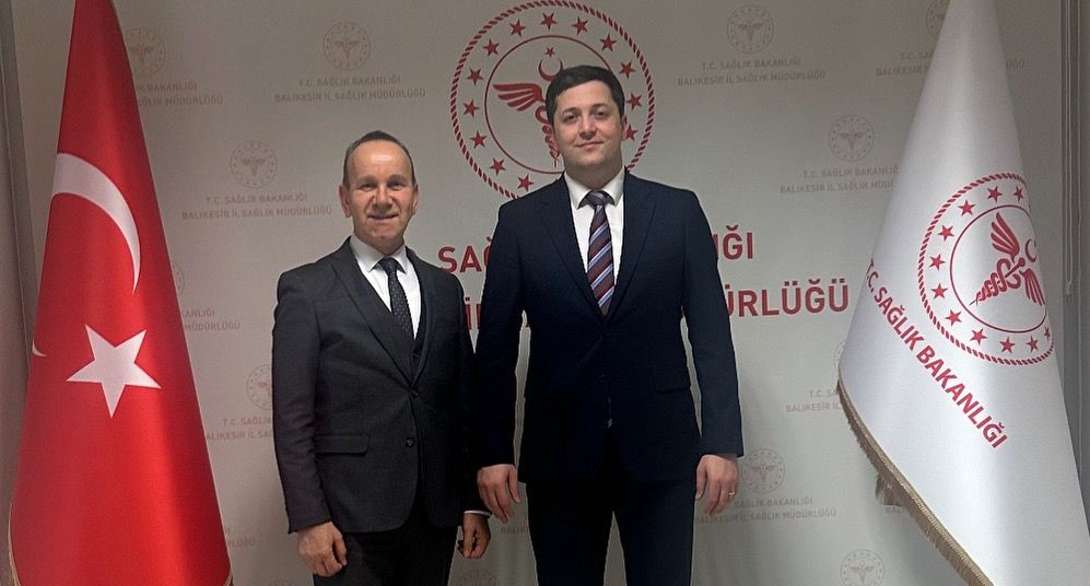 Kardiyolog Selim Panç, Balıkesir İl Sağlık Müdürü Dr.Miraç Çavdar’ı makamında