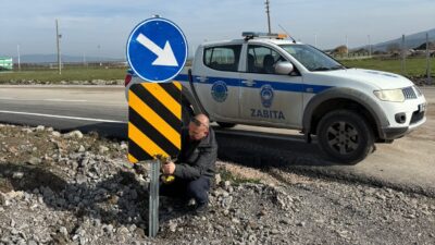 Gönen Belediyesine bağlı Zabıta ekipler, ilçe trafik güvenliğini sağlamak, olası