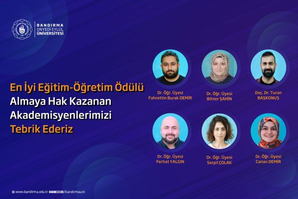 BANÜ En İyi Eğitim-Öğretim Ödülleri Sahiplerini Buldu