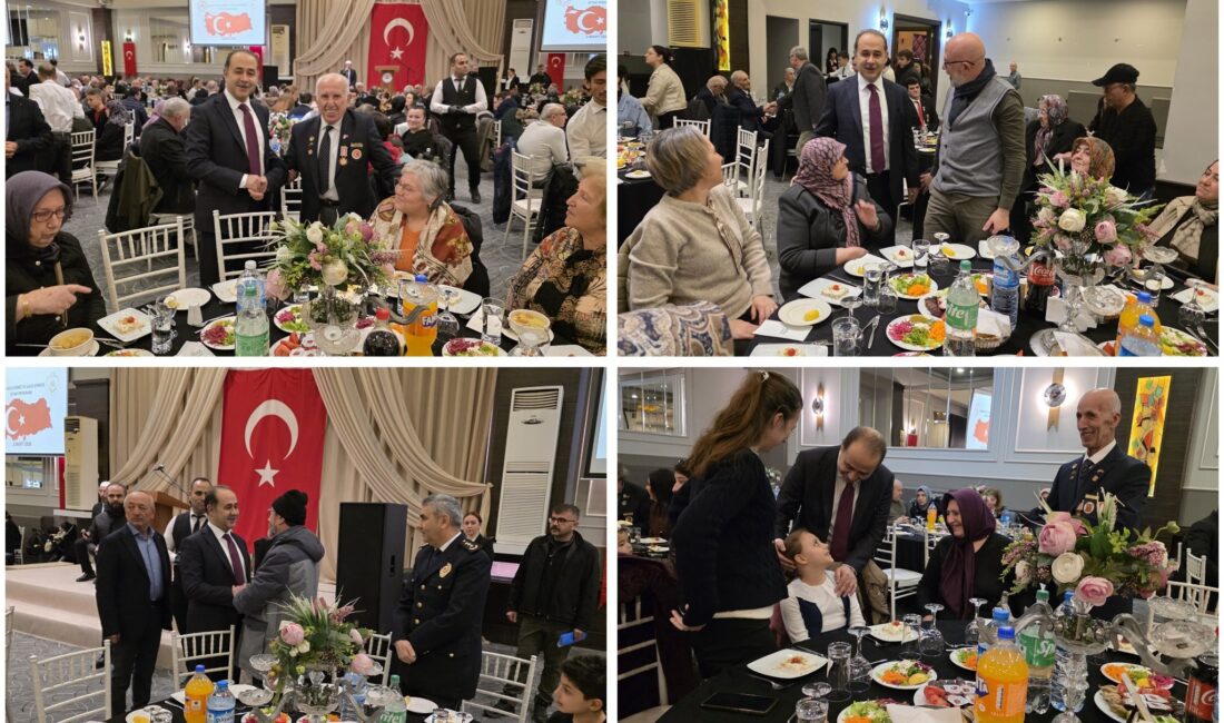 İlçe Kaymakamı Engin Aksakal ev sahipliğinde düzenlenen iftar yemeğinde şehit