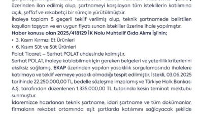 Büyükşehir Belediyesi sosyal medya sayfalarından yaptıkları açıklamada; Bazı basın yayın