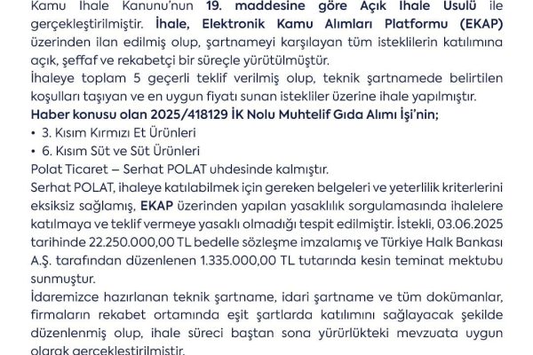 Büyükşehir 22 milyonluk ballı ihale haberini yalanladı