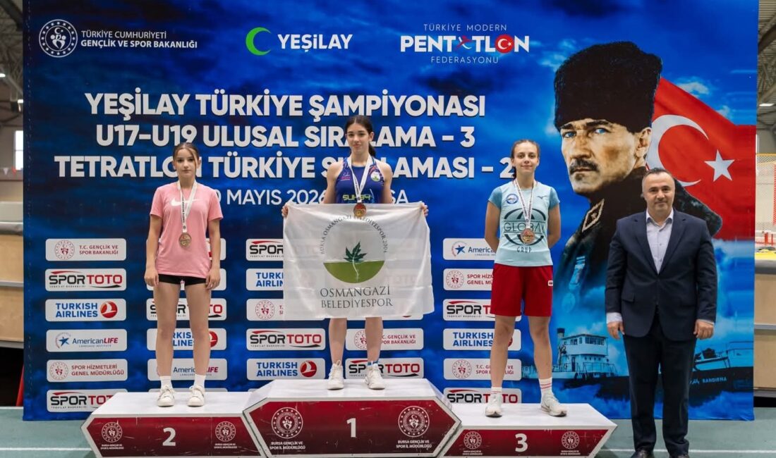 Bursa’da düzenlenen Modern Pentatlon Türkiye Şampiyonası’nda, Gençlik ve Spor İlçe
