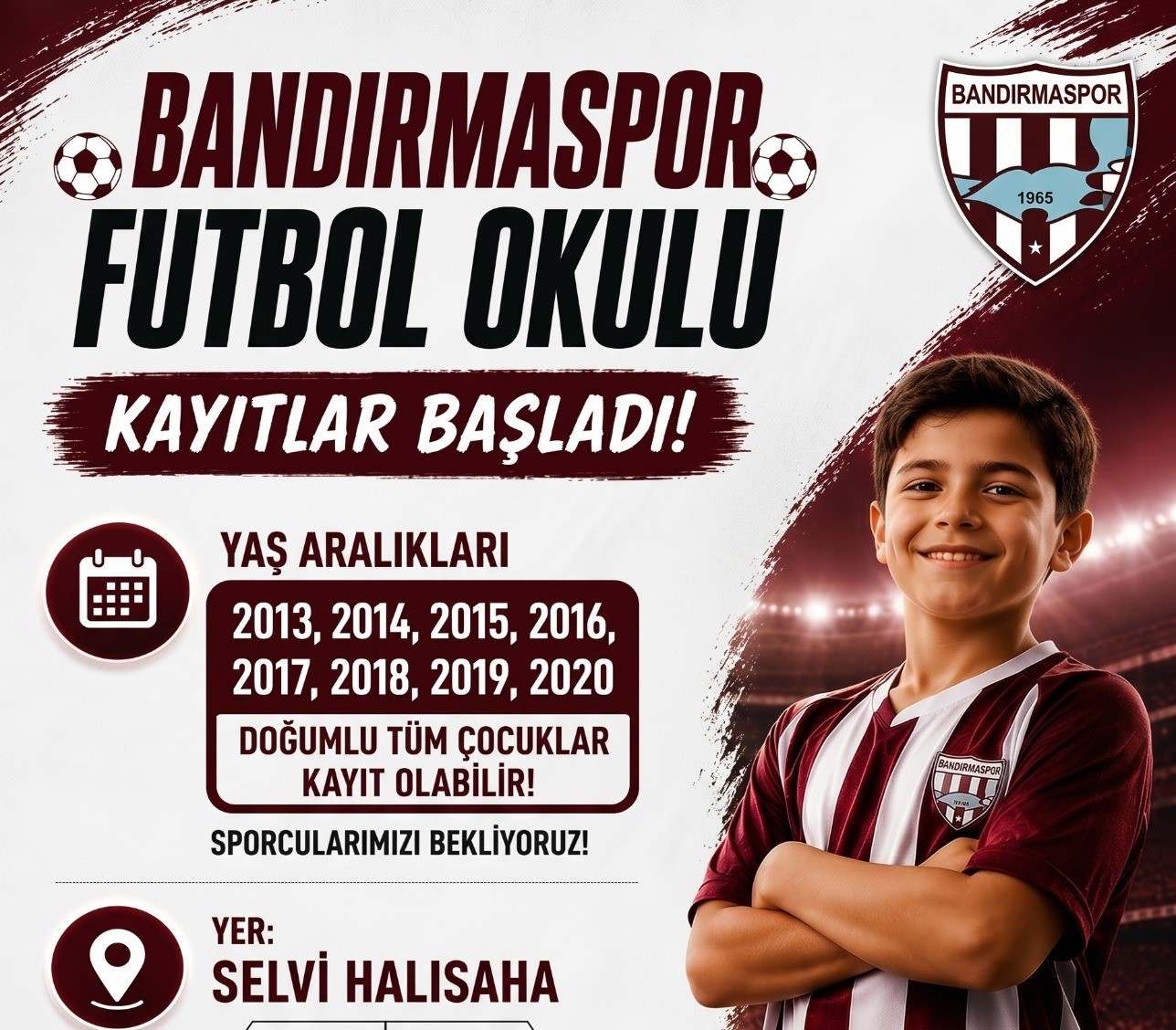 Bandırmaspor Futbol Okulu Kayıtlara Başladı
