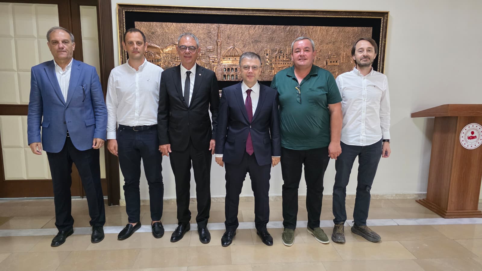 Borsa Yönetiminden İlçe Kaymakamı Recep Öztürk’e ziyaret