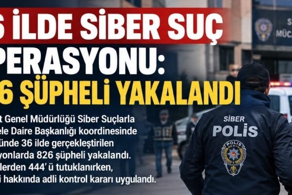 36 İlde Siber Suç Operasyonu: 826 Şüpheli Yakalandı