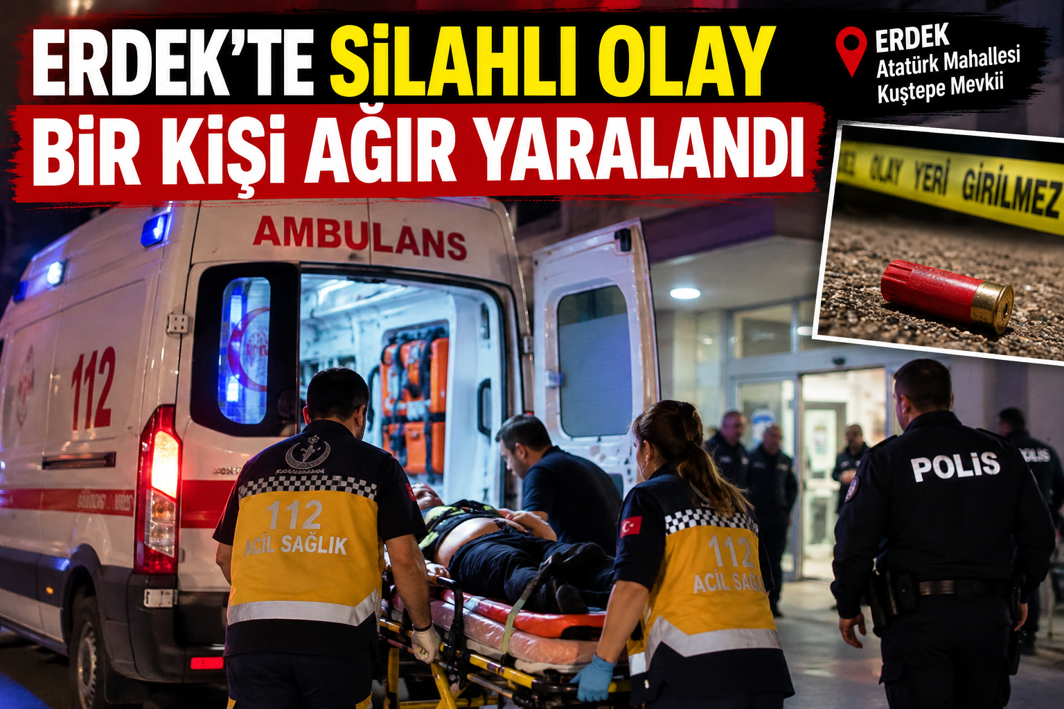 Erdek’te silah sesleri… Bir Kişi yaralandı