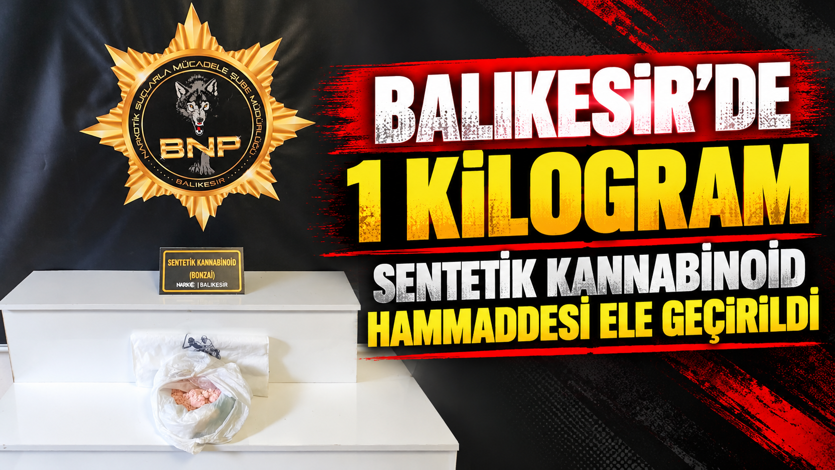 Balıkesir’de 1 Kilogram Sentetik Kannabinoid Hammaddesi Ele geçirildi