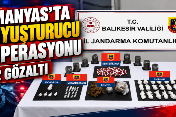 Manyas’ta Uyuşturucu Operasyonu: 2 Gözaltı
