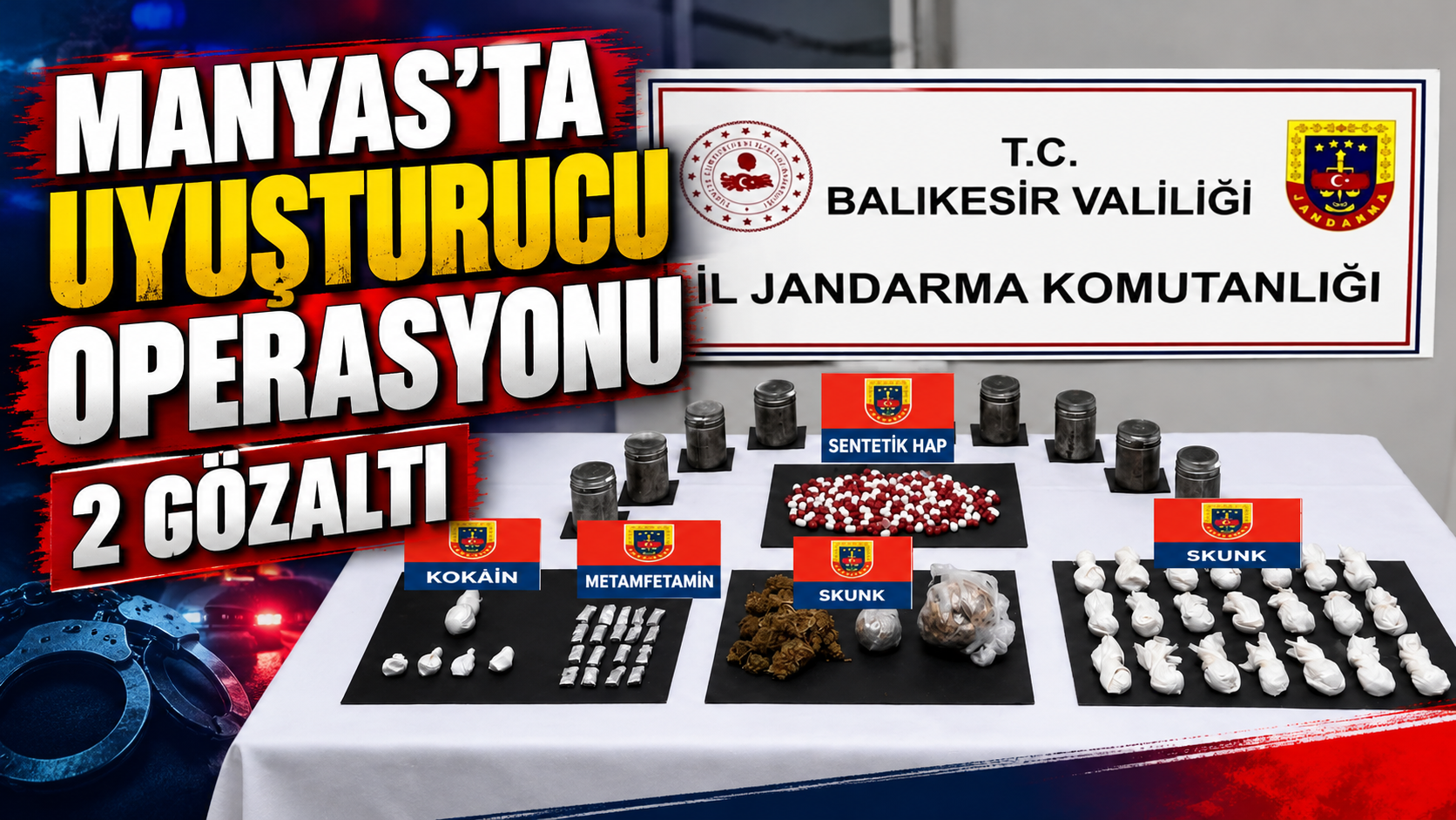 Manyas’ta Uyuşturucu Operasyonu: 2 Gözaltı